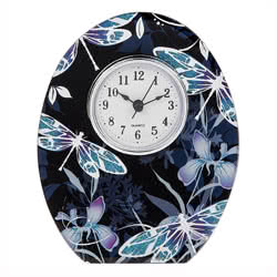 Joe Davies Indigo Dragonfly Clock