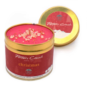 Potters Crouch Christmas Scented Candles are suitable for vegans, have no Soy allergens, no Palm Oil and no GMO, using an edible, hypoallergenic grade of wax means no smoke and each scented candle burns for 50 hours!
