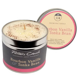 Potters Crouch Bourbon Vanilla & Tonka Bean Scented Candle. These candles are made from the very best pharmaceutical grade wax (this is the purest wax that you can buy) it is then infused with  pure Bourbon Vanilla & Tonka Bean essential oils making it on