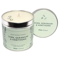 Fern, Geranium & Hawthorn Scented Candle