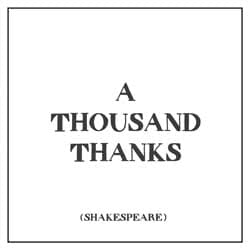 Card - A Thousand Thanks