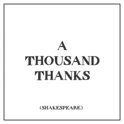 Quotable Card - A Thousand Thanks