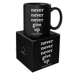 Quotable Mug - Never Never Never Give Up