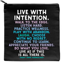 Quotable Pouch - Live With Intention