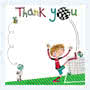 Footballer Thank You Card Small Image