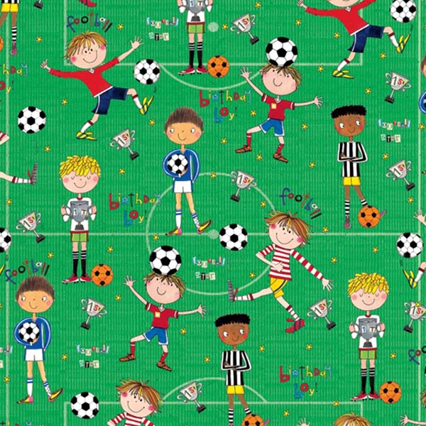 football wrapping paper