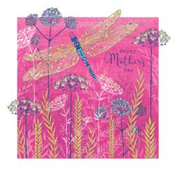 Happy Mothers Day Card Dragonfly