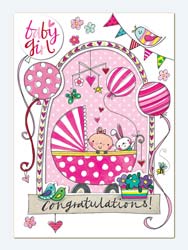 Rachel Ellen New Baby Girl Greeting Card