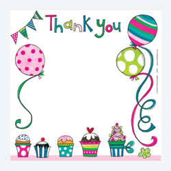 Rachel Ellen Cakes and Balloons Thank You Card