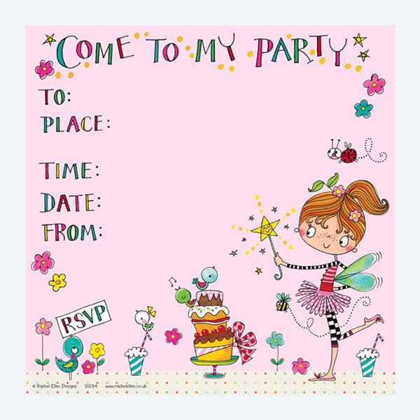 Rachel Ellen Fairy and Cake Invitation £3.95