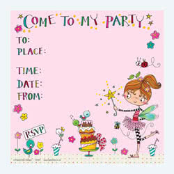 Rachel Ellen Fairy and Cake Invitation