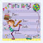 Girl on Roller Blades Party Invitation