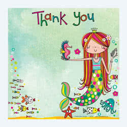 Rachel Ellen Mermaid Thank You Card