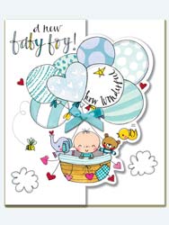 Rachel Ellen New Baby Boy Card
