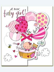 Rachel Ellen New Baby Girl Card