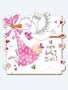 New Baby Girl Stork Card Small Image