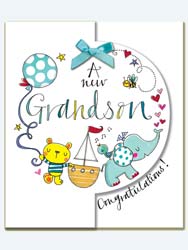 Rachel Ellen New Baby Grandson Card