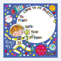 Rachel Ellen Outer Space Party Invitation