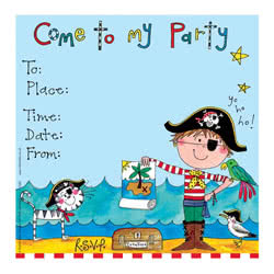 Rachel Ellen Pirate Party Invitation