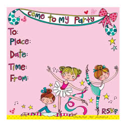 Rachel Ellen Ballerina Party Invitations