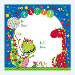 Rachel Ellen Dinosaurs Party Invitation