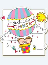 Twins Baby Greeting Card