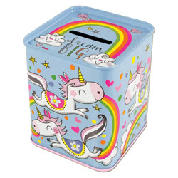 Rachel Ellen Unicorn Money Box Tin