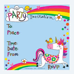Rachel Ellen Unicorn Party Invitation
