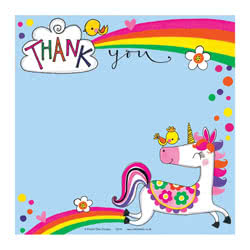 Rachel Ellen Unicorn Thank You Card