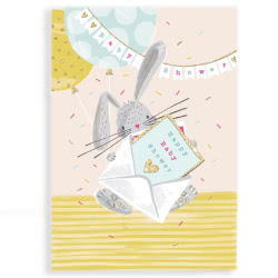 Rachel Ellen Baby Shower Bunny Greeting Card