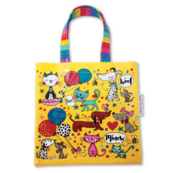 Rachel Ellen Cats & Dogs Mini Tote Bag