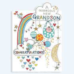 Rachel Ellen Gorgeous New Grandson Card