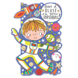 Have A Blast Spaceman Birthday Card
