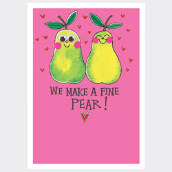 We Make a Fine Pear Valentines Card