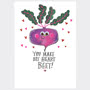 You Make My Heart Beet Valentines Card Small Image