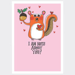 Nuts About You Valentines Card