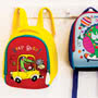 Rachel Ellen Car & Crocodile Neoprene Rucksack Hanging