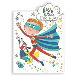 Rachel Ellen Super Hero Birthday Card