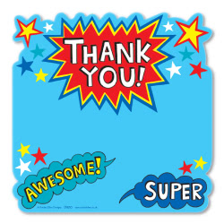 Super Hero Thank You Cards - Die Cut