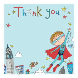Rachel Ellen Super Hero Thank You Cards