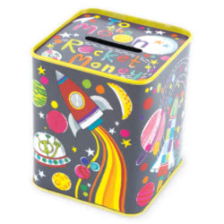 To The Moon Money Box Tin