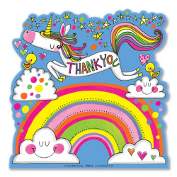 Rachel Ellen Unicorn and Rainbow Thank You Cards