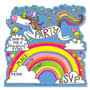 Unicorn & Rainbow Party Invitations Die Cut Small Image