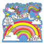 Unicorn & Rainbow Party Invitations Die Cut