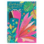 Walk On The Wild Side Flamingo Birthday Card Small Image