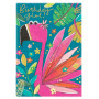 Walk On The Wild Side Flamingo Birthday Card