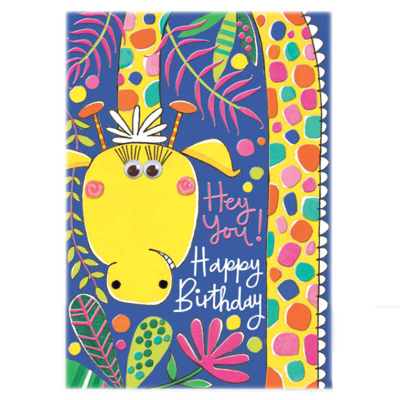 Rachel EllenWalk On The Wild Side Giraffe Birthday Card