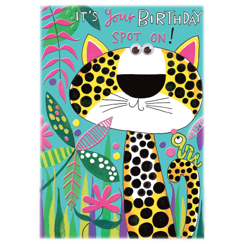 Rachel EllenWalk On The Wild Side Leopard Birthday Card