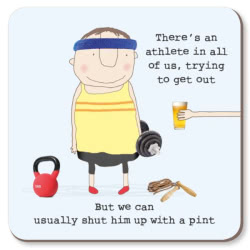 Rosie Made a Thing Athlete Pint Coaster