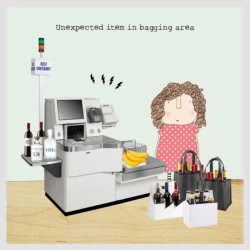 Rosie Made a Thing Bagging Area Greeting Card